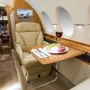 hawker 850XP seating view with table 3